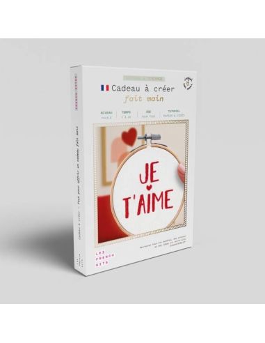 Borduurpakket French'kits - Ik hou van je