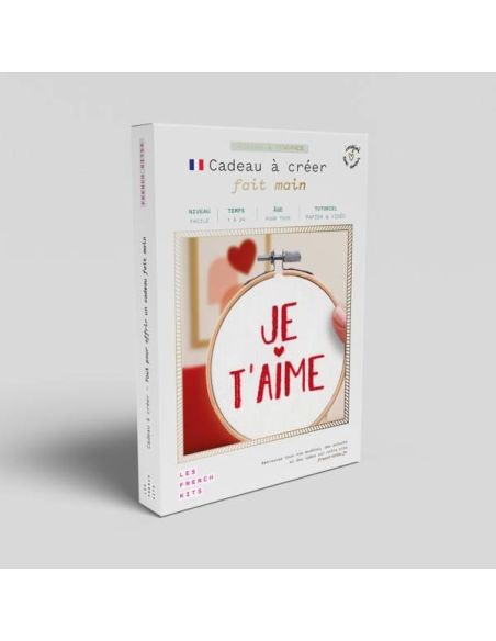 Borduurpakket French'kits - Ik hou van je