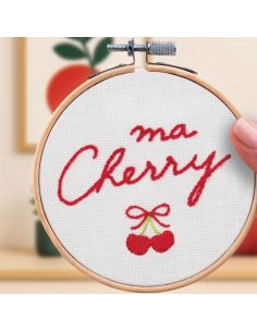 Borduurpakket French'kits - Ma cherry
