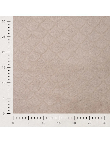 Zeemeermin minky stof - Taupe