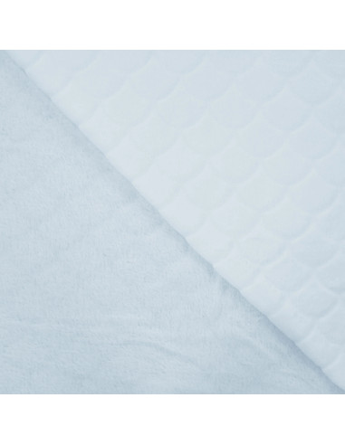 Zeemeermin minky stof - Babyblauw