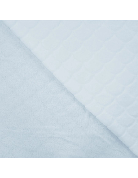 Zeemeermin minky stof - Babyblauw