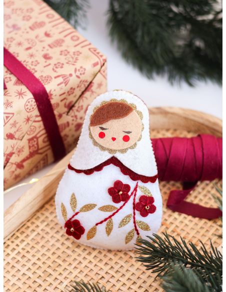Mijn kerstversiering van vilt - 4 kersthangertjes