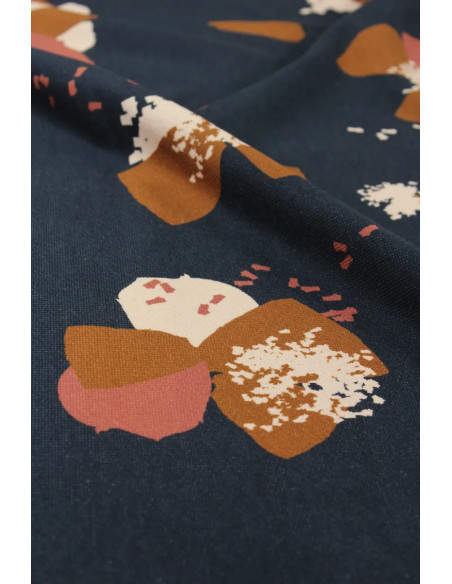 Anémona Inktblauw sweatstof - Églantine & Zoé