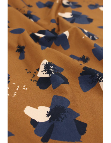 Anémona Camel katoenen jersey stof - Églantine & Zoé