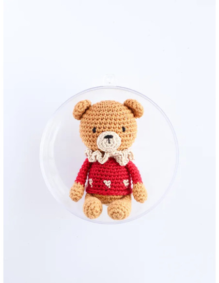 Gehaakte amigurumi kerstbal set - De beer