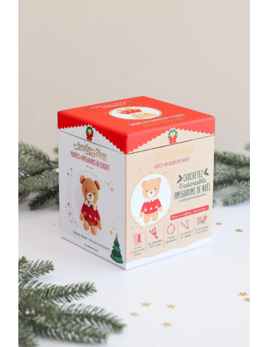 Gehaakte amigurumi kerstbal set - De beer
