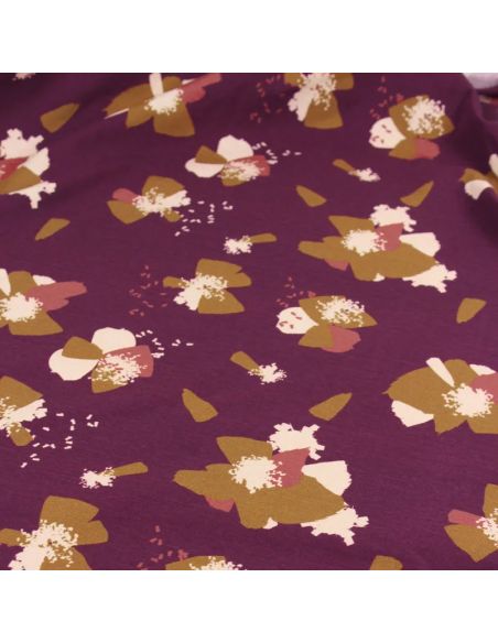 Anémona Mûroise katoenen jersey stof - Églantine & Zoé