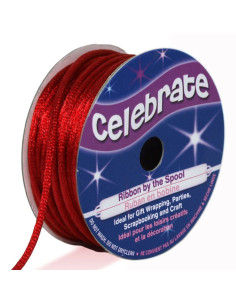 Rattail koord Celebrate rood - 2 mm x 10 meter