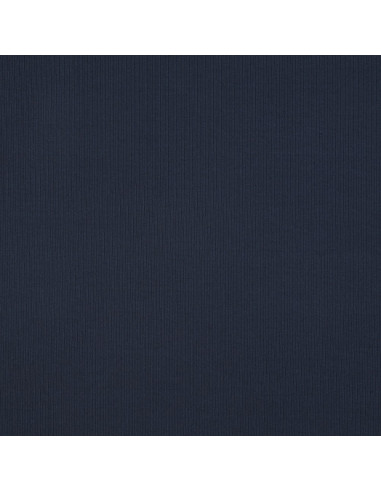 Fijn geribbelde katoenen jersey stof - Navy