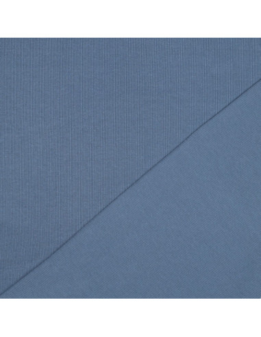 Fijn geribbelde katoenen jersey stof - Jeans