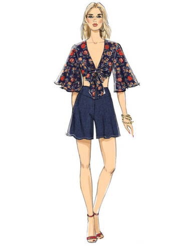 Patroon voor tops, shorts en broek - Vogue 9319