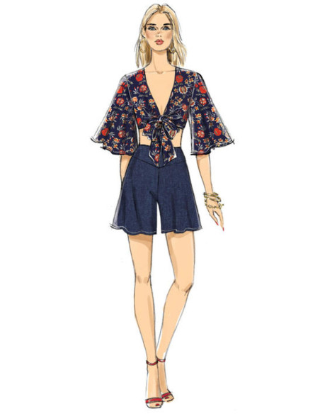 Patroon voor tops, shorts en broek - Vogue 9319