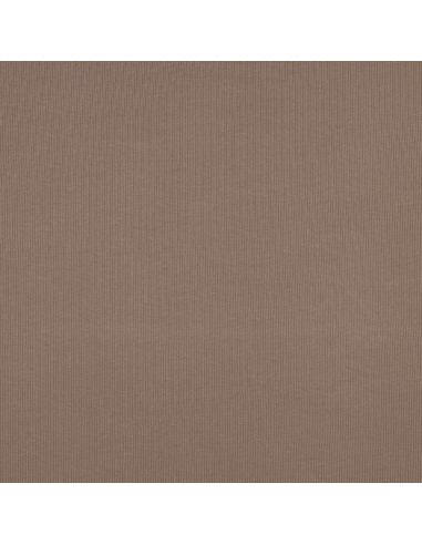 Fijn geribbelde katoenen jersey stof - Taupe