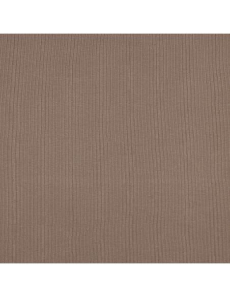 Fijn geribbelde katoenen jersey stof - Taupe