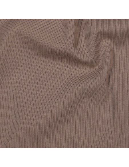 Fijn geribbelde katoenen jersey stof - Taupe