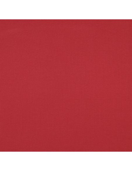 Fijn geribbelde katoenen jersey stof - Donkerrood