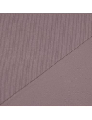 Fijn geribbelde katoenen jersey stof - Mauve