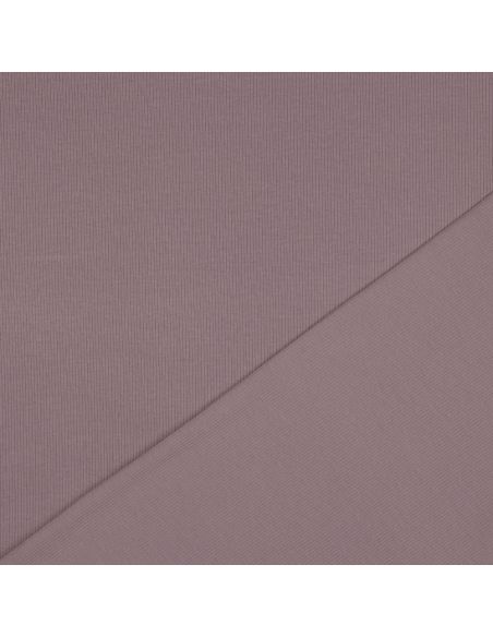 Fijn geribbelde katoenen jersey stof - Mauve