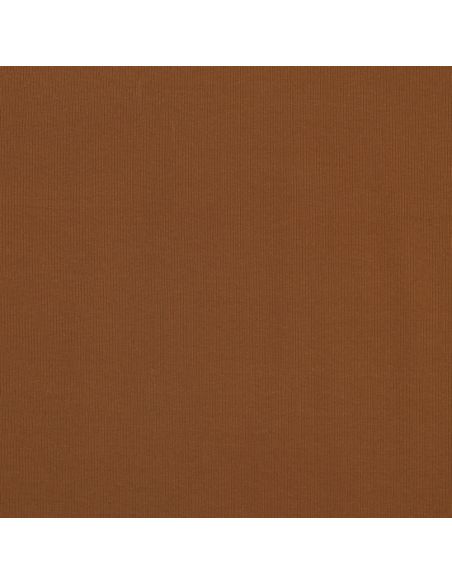 Fijn geribbelde katoenen jersey stof - Cognac