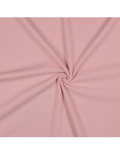 Fijn geribbelde katoenen jersey stof - Roze
