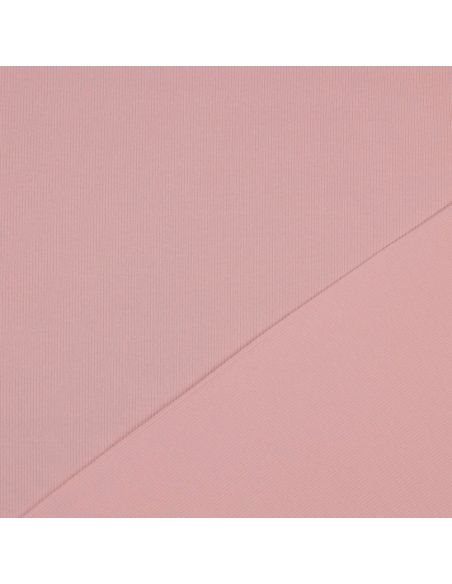Fijn geribbelde katoenen jersey stof - Roze
