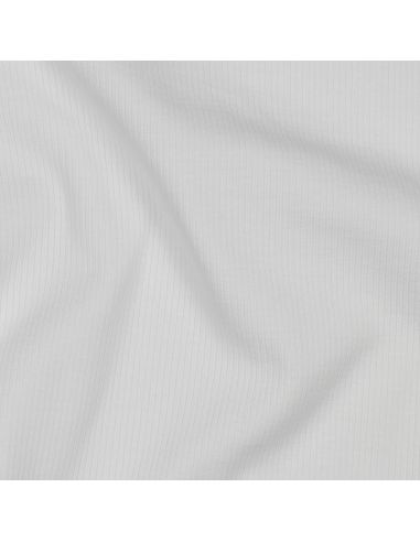 Fijn geribbelde katoenen jersey stof - Ecru