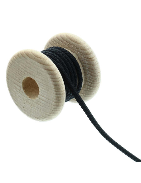 Ronde anorak koord - Zwart