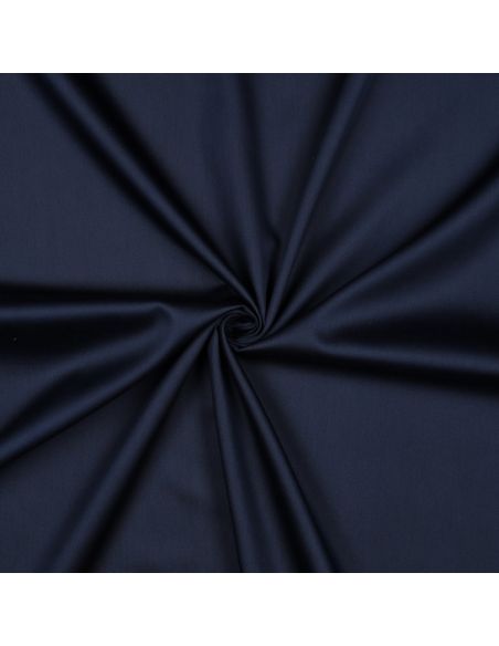 Satijnkatoen stof - Marineblauw