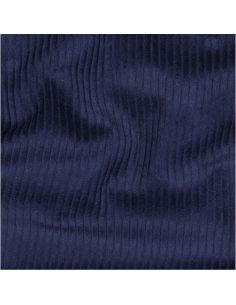 Katoenen ribfluweel - Marineblauw 2
