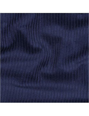 Katoenen ribfluweel - Marineblauw
