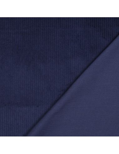 Katoenen ribfluweel - Marineblauw