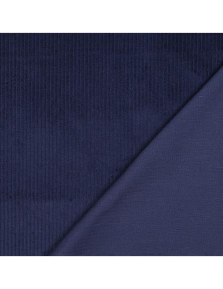 Katoenen ribfluweel - Marineblauw