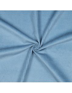 Katoenen ribfluweel stof - Blauw
