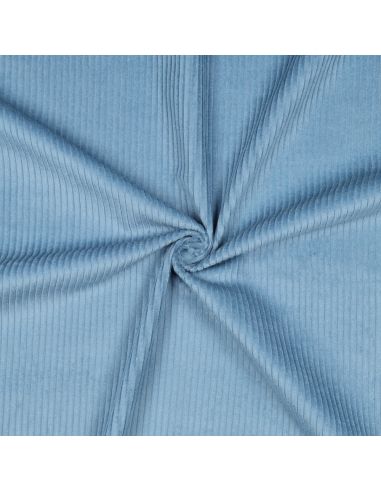 Katoenen ribfluweel stof - Blauw