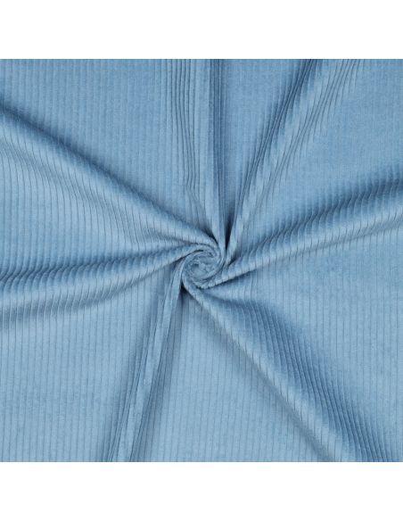 Katoenen ribfluweel stof - Blauw
