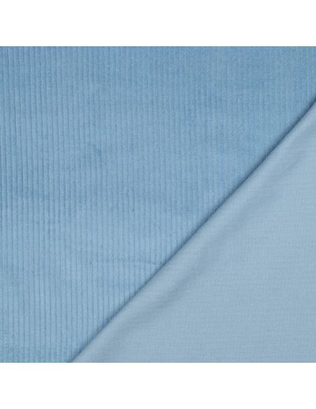Katoenen ribfluweel stof - Blauw