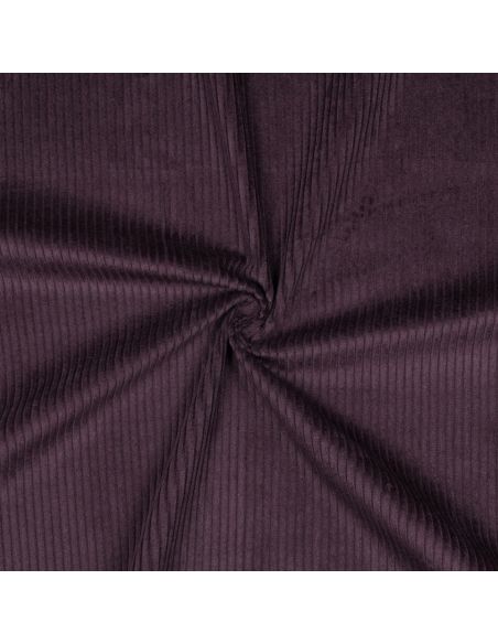 Katoenen ribfluweel stof - Aubergine