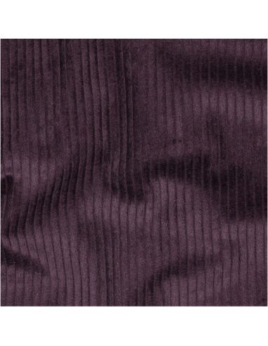 Katoenen ribfluweel stof - Aubergine