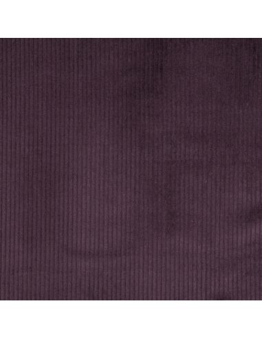 Katoenen ribfluweel stof - Aubergine