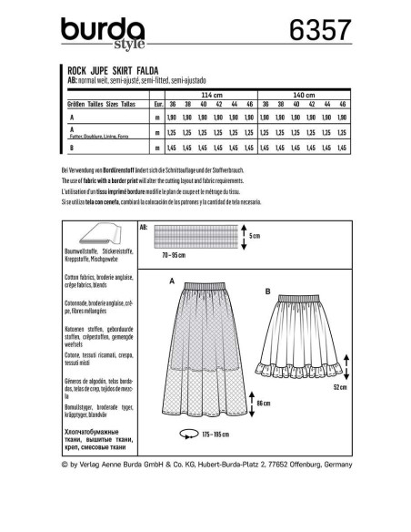 Rokpatroon - Burda 6357