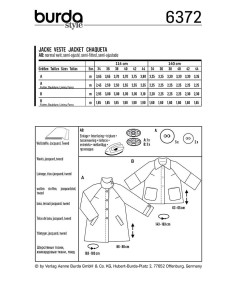 Jas patroon - Burda 6372 2