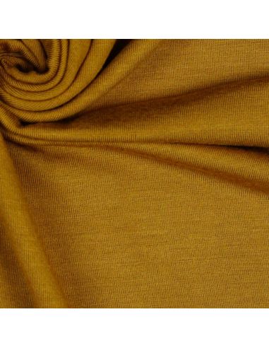 Tencel modal jersey stof - Mosterd