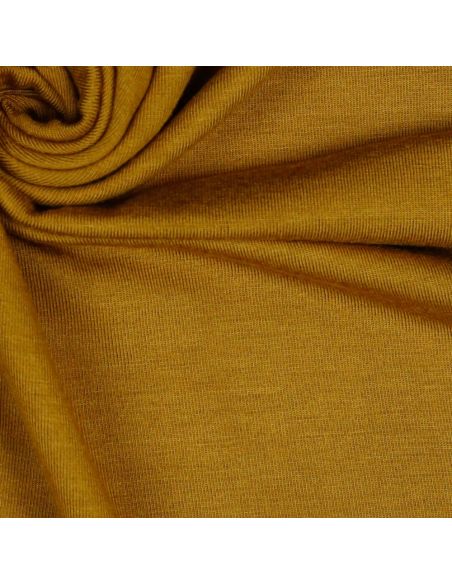 Tencel modal jersey stof - Mosterd