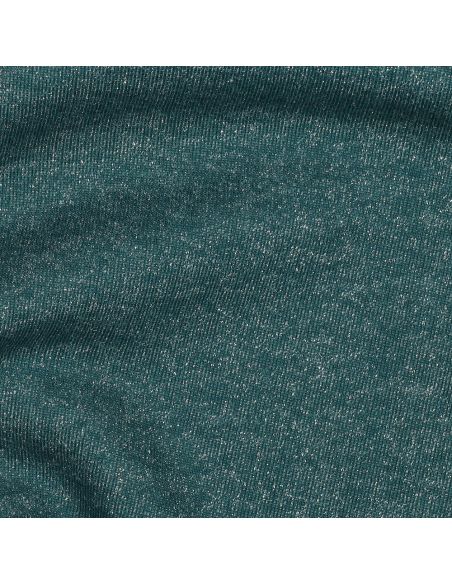 Glitterende sweatstof - Petrolblauw