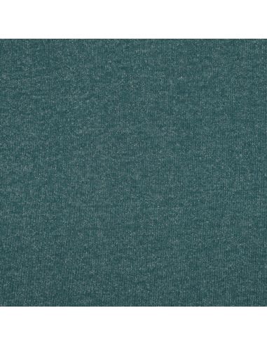 Glitterende sweatstof - Petrolblauw