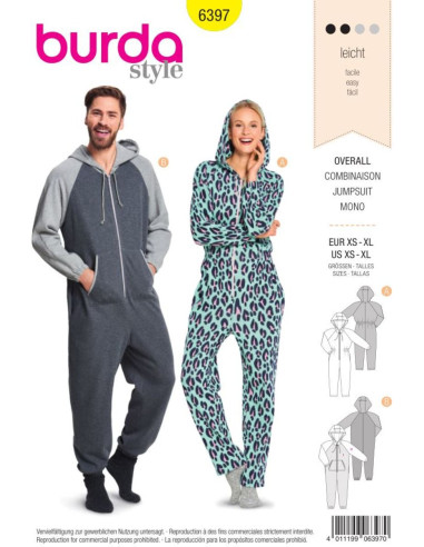 Patroon voor overall - Burda 6397