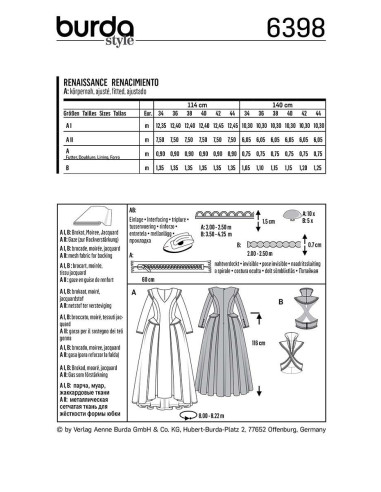 Kostuum patroon - Burda 6398