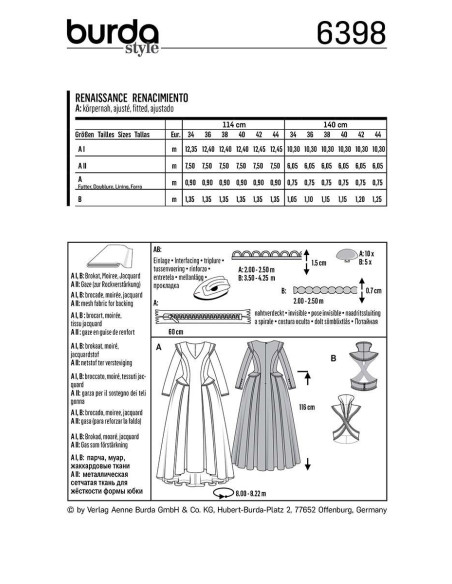 Kostuum patroon - Burda 6398