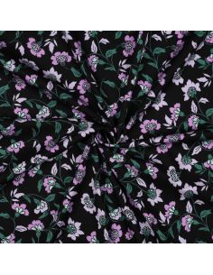 Zware stretch viscose stof Rosella - Zwart